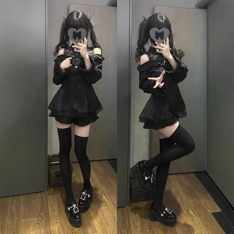 Improved Version, Please See the Actual Product before Ordering. Japanese-Style Dark Academia Uniform Lace Set with Waist-Cinching Design for a Slimming Effect Improved Version, Please See the Actual Product before Ordering. Japanese-Style Dark Academia Uniform Lace Set with Waist-Cinching Design for a Slimming Effect