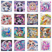 跨境满钻钻石画手工diy钻石贴画带金边框点钻画异形钻装饰画批发