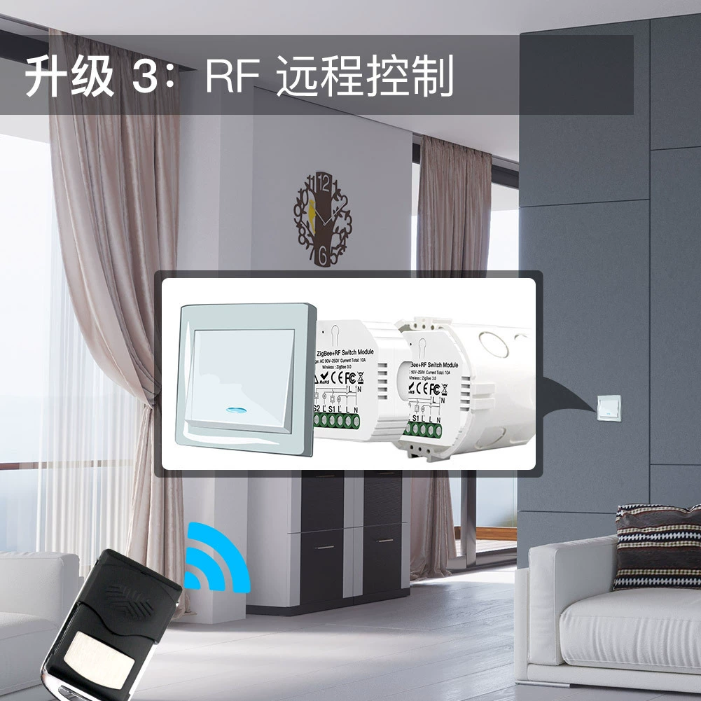 Tuya Smart Home ZigBee Light Control Smart Switch App Voice Timing 2-way Smart Switch Opener
