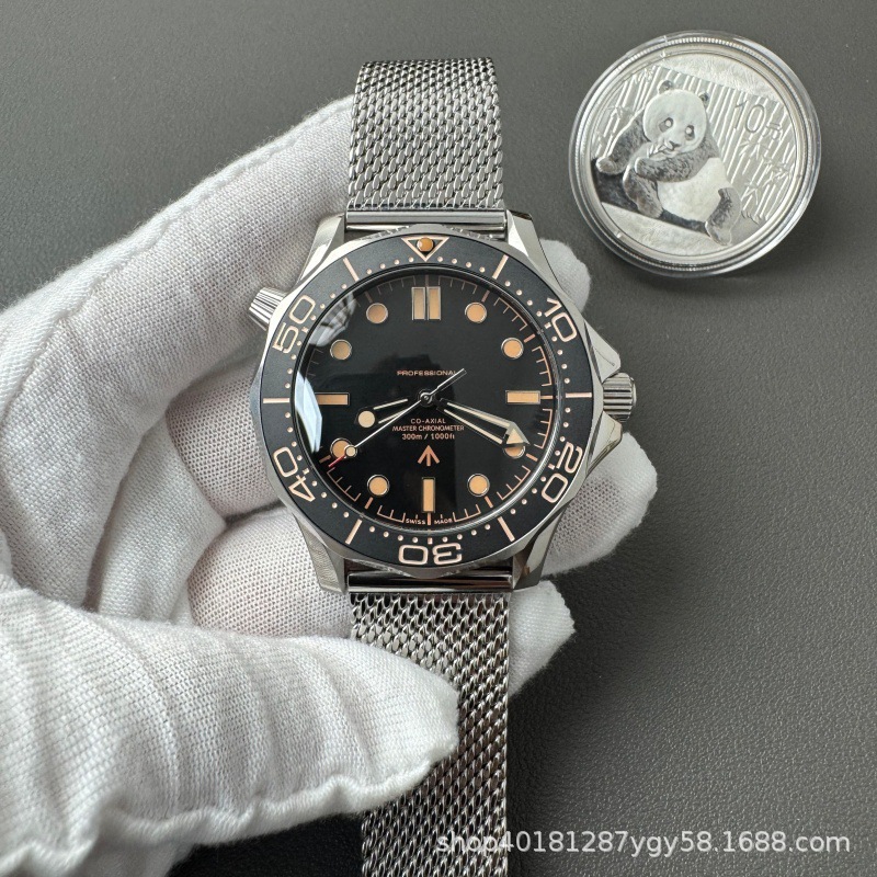 High-End Seamaster 007 No Time to Die Series Men's Nylon Watch Strap Fully Automatic Mechanical Watch Business Waterproof