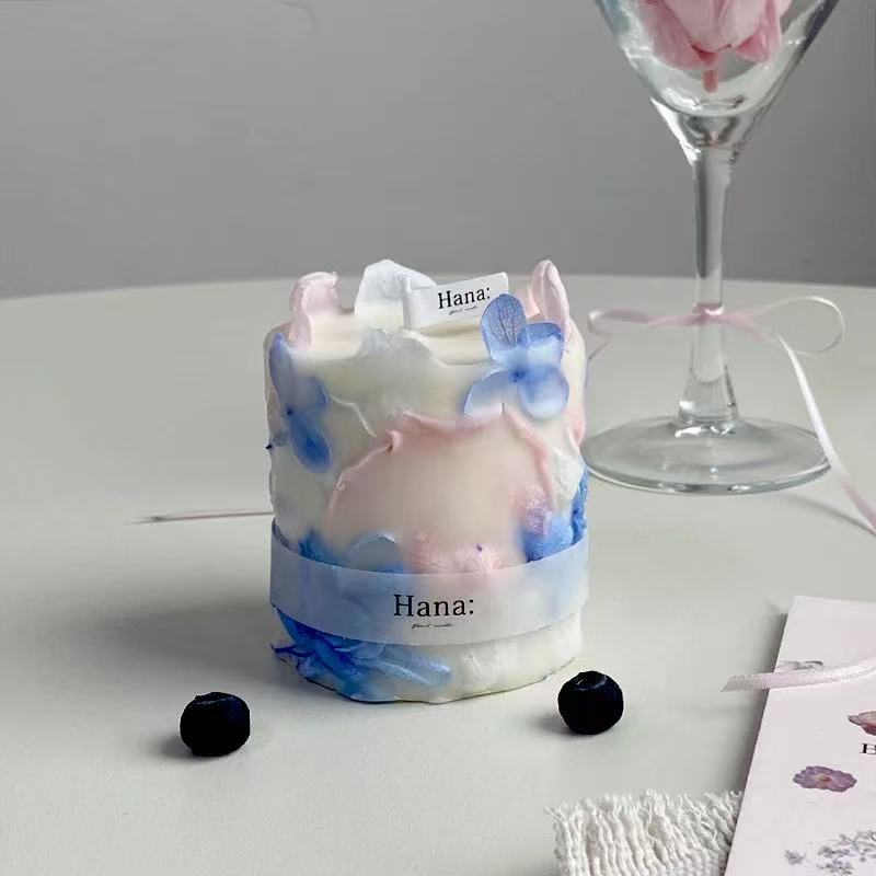 Flores de inmortalidad transfronterizas flores secas rosas de aroma vela floral vela de boda regalo de mano aroma del dormitorio real