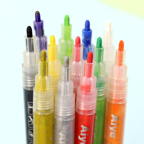 12-color 24-color acrylic marker set mark pen art painting DIY ceramic tire touch-up marker pen