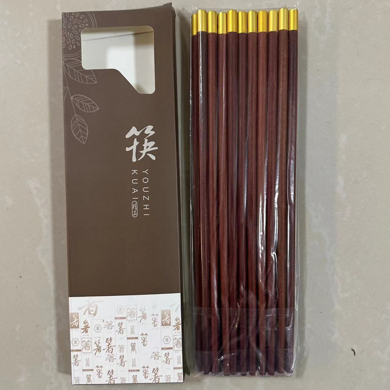 2023 nueva caja de palillos 10 pares de ala de pollo madera hogar antideslizante resistente al calor no-CERA familia palillos