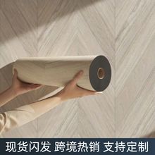 批发跨境墙面贴纸自粘仿实木纹理卷材自粘壁纸防水防潮加厚款墙贴