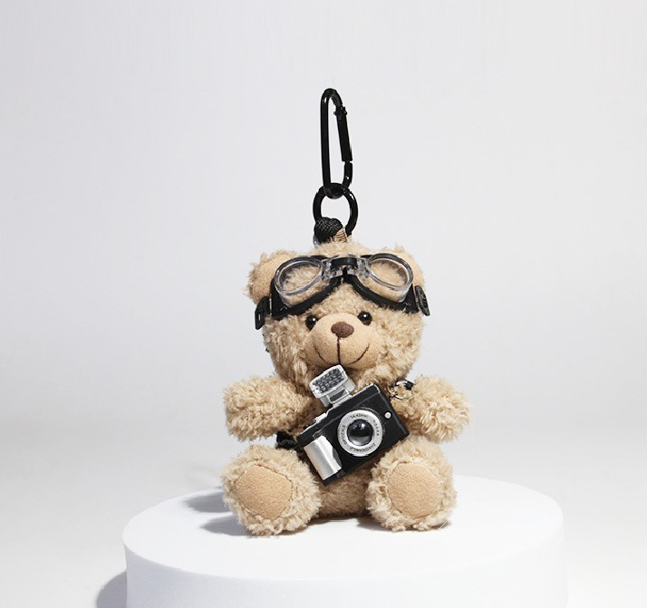 Lindo bolso de oso, colgante de bolso, muñeco de peluche, adorno de coche, llavero de coche, pareja, regalo creativo