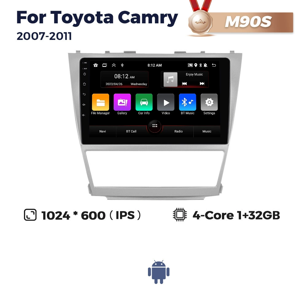 Совместимо с Toyota Camry 2007-2011 модифицированный Android CarPlay Bluetooth навигационный экран