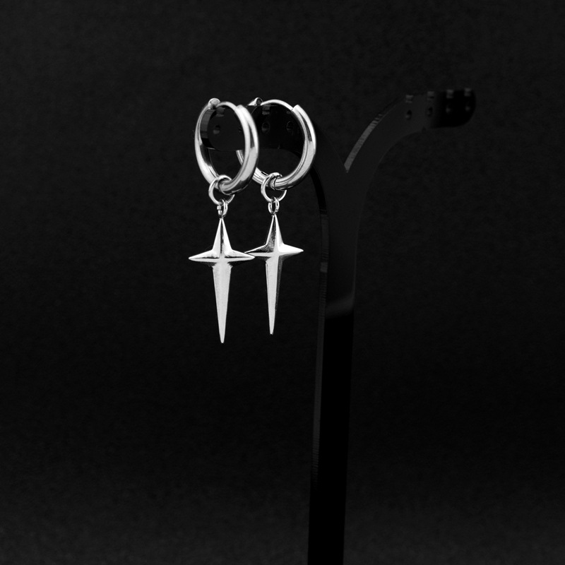 1 Pièce Style Simple Géométrique Polissage Acier Inoxydable Boucles D'oreilles display picture 14