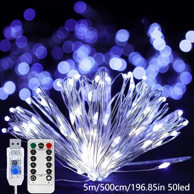 LED Sternenhimmel V Hängeleuchte mit magischer Bohne, dreifarbig dimmbar, RGB-Lichter, Niederspannungs-Lichtquelle, warmweiße Atmosphärenleuchte, Kupferdraht-Lampe