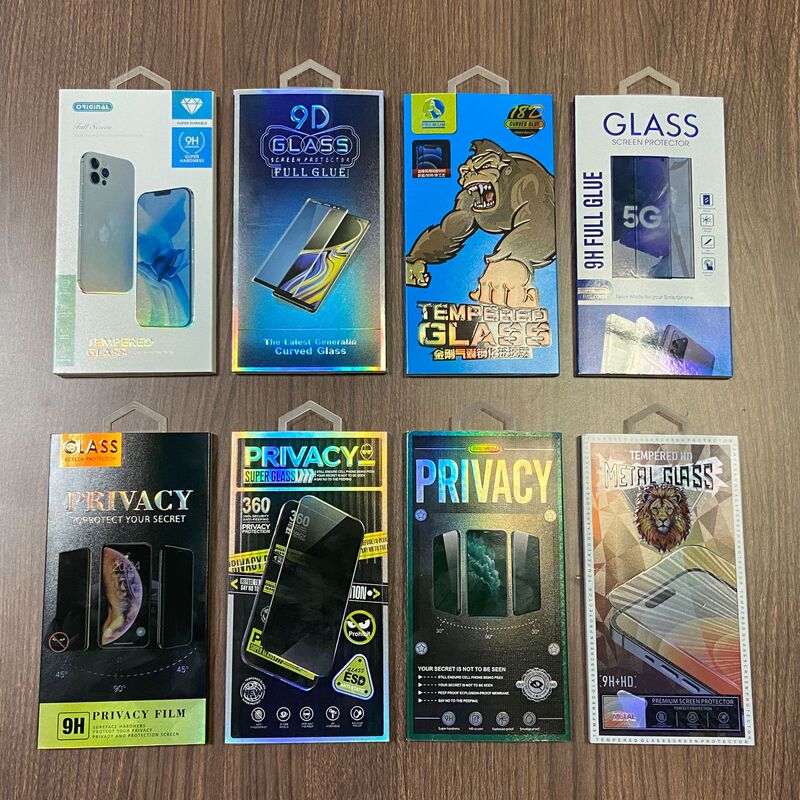 in stock Apple 16 mobile phone tempered film packaging box 9D anti-peep frosted AG protective film packaging transparent plastic PP box