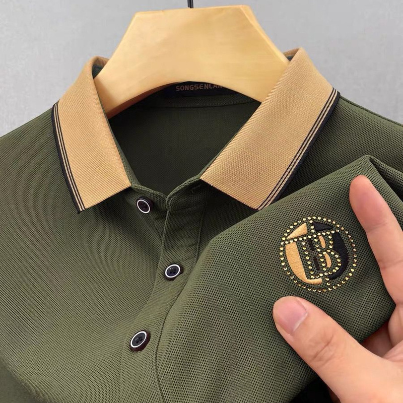 Shopping Mall Closes Clearance to Pick Up Leakage ~ Summer Leading Polo Shirt Men's Fashion Slim Fit Casual Short-sleeved T-shirt Clothes