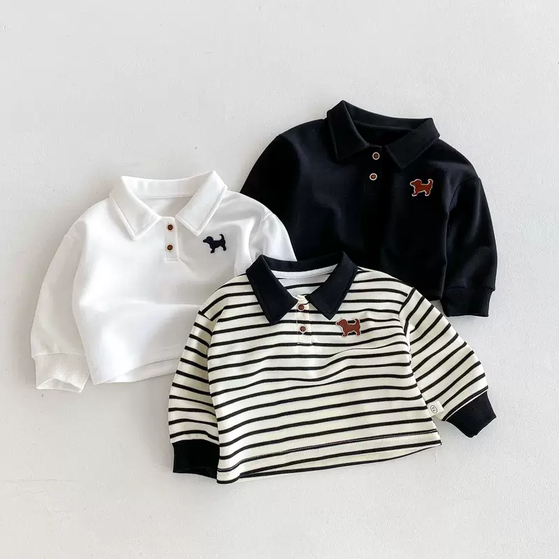 Children's fashionable polo, base body-friendly summer clothing, 0-5 years, autumn, children's clothing