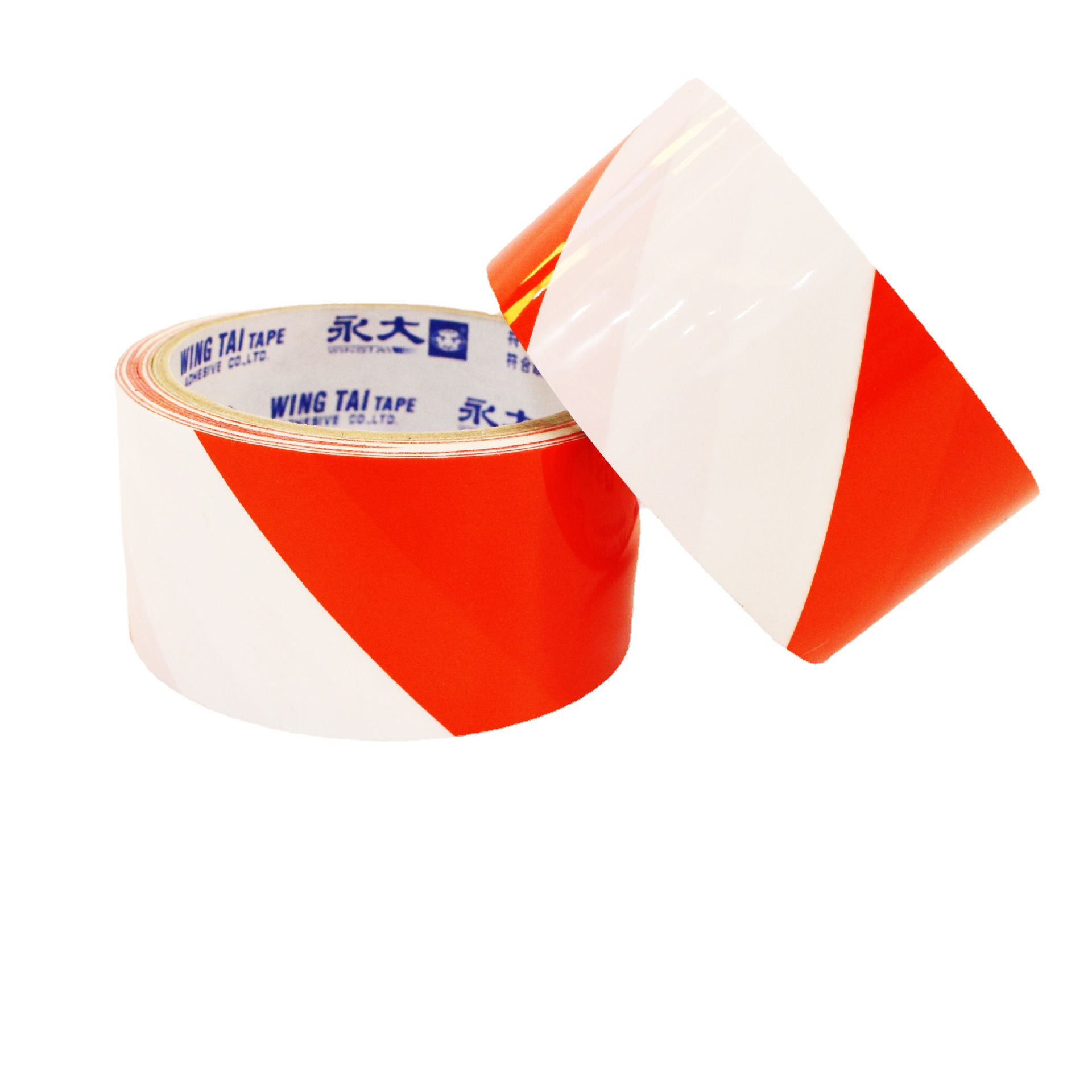 永大双色警示胶带pet耐磨超亮48MM*20Y红白地板胶带划分粘粘胶带