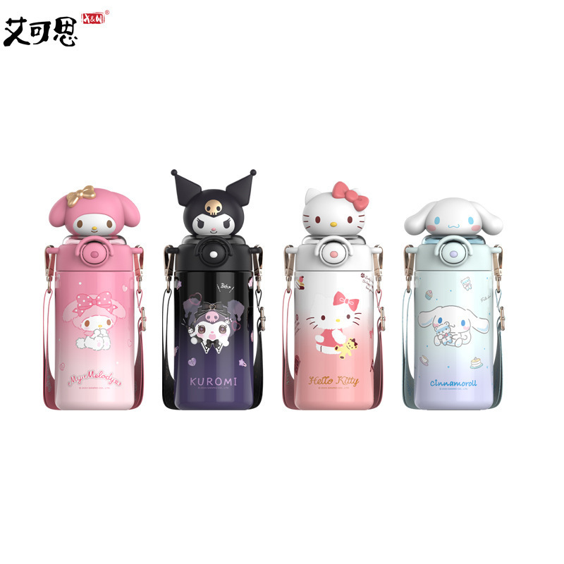 サンリオ魔法瓶カップ 316 ステンレス鋼カップ新しいかわいい高価値シナモンドッグガールストローカップイン|undefined