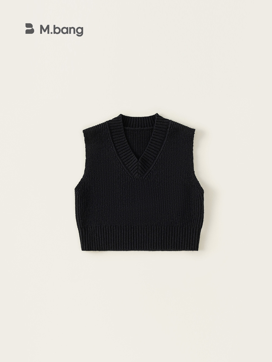 Yubao ropa infantil chaleco suéter de punto de primavera y otoño niño cuello en v hombro de color sólido abrazadera de caballo vestido de otoño