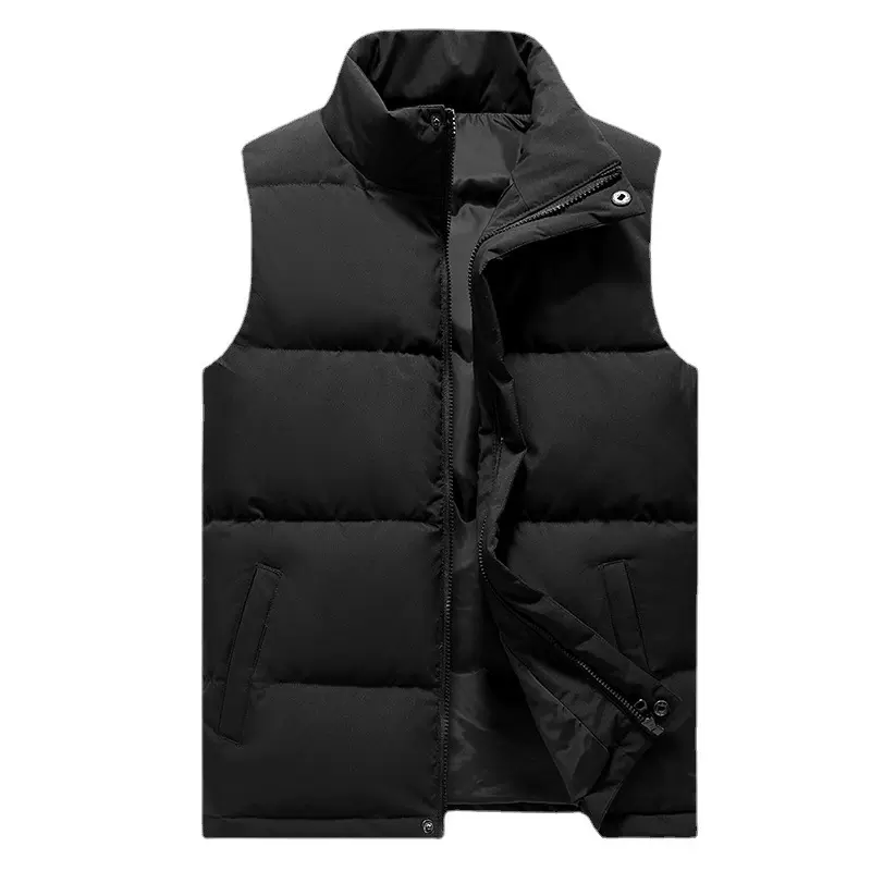 厂家直销男士羽绒马甲90白鸭绒立领背心运动无袖秋冬保暖潮流马夹