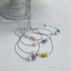 South Korean goods, acrylic cute accessory from pearl, necklace, chain for key bag 