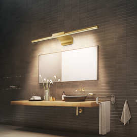 北欧镜前灯全铜卫生间浴室镜柜专用壁灯现代简约led化妆台镜子灯