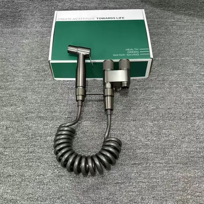 厂家直销马桶冲洗器喷枪家用增压一进二出卫生间冲洗器厕所喷水枪|undefined