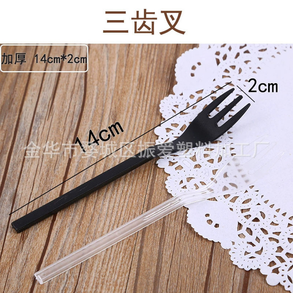 Disposable fork simple disposable plastic cake fork birthday fruit…