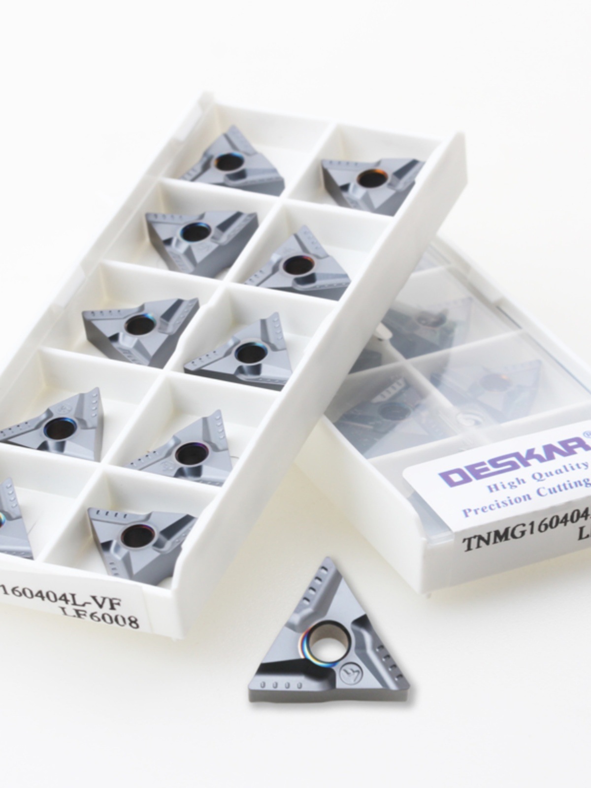 DESKAR戴斯卡TNMG160404R-VF 08L LF6008三角形开槽车刀粒片钢件