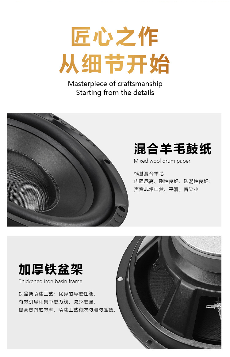 Factory Direct Supply Audio Speaker Subwoofer Active Box Super Bass Upgrade Modified Speaker