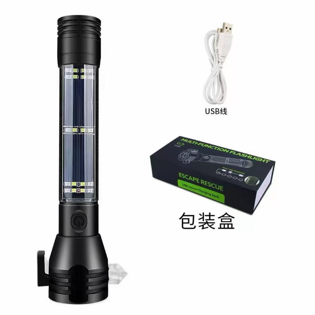 Cross-Border Multifunctional 16-in-1 Safety Hammer Flashlight Fire-Fighting Handheld Emergency Window-Breaking Hammer Outdoor Lighting Too