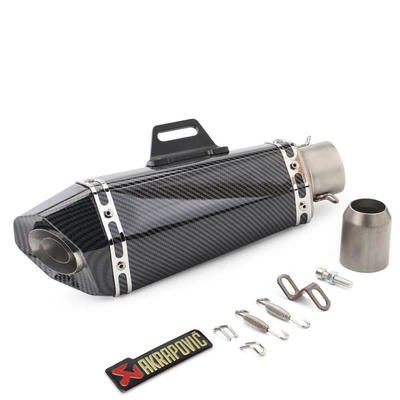 Suitable for Honda Little Monkey Stainless Steel Exhaust Pipe Modification, Front Section Scorpion Silencer, Small Inclined Exhaust Pipe, Stainless Steel (Motorcycle exhaust pipe) - a