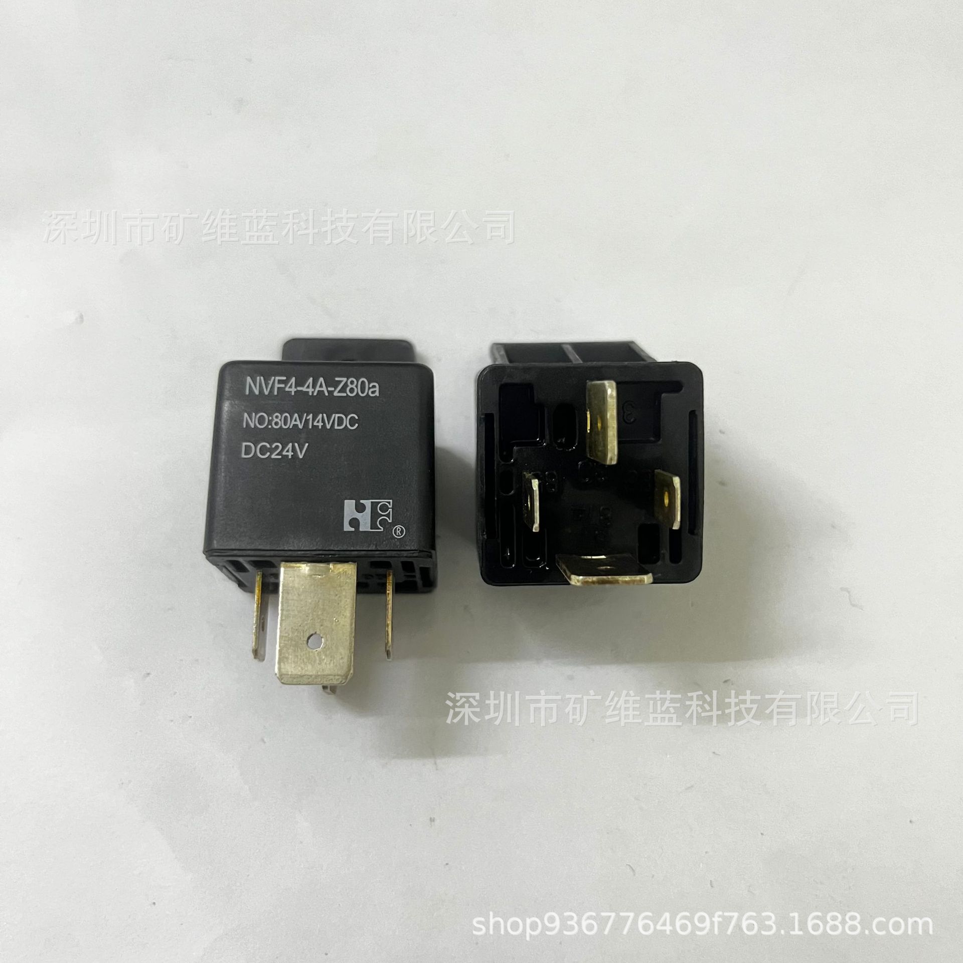 福特NVF4-4A-Z80a 80A14VDC DC24V 4脚靠背大电流汽车继电器