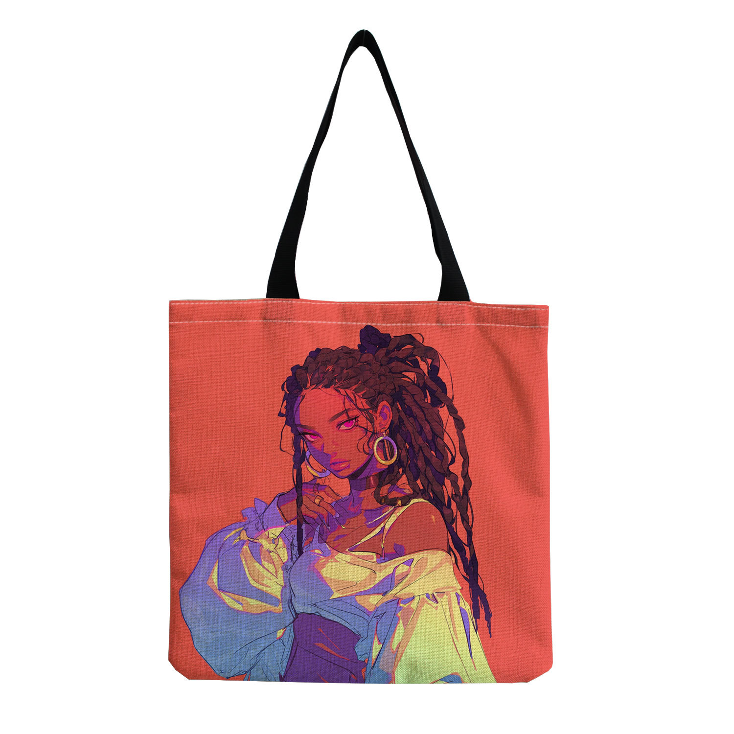 2024 nuevos productos de moda chica de cuero negro impresión bolso de hombro bolso de mano de moda clásico de impresión de mujer bolso de mano de mujer