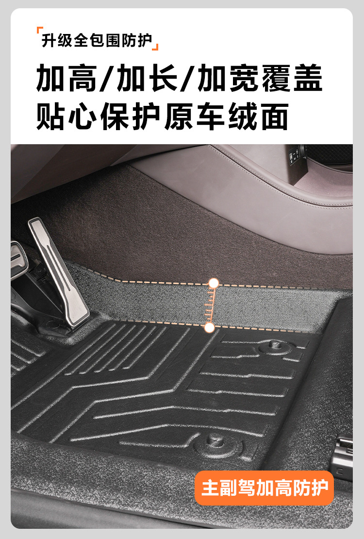 Suitable for BYD Denza Z9/Z9GT full coverage interior modification 24-piece TPE car floor mats