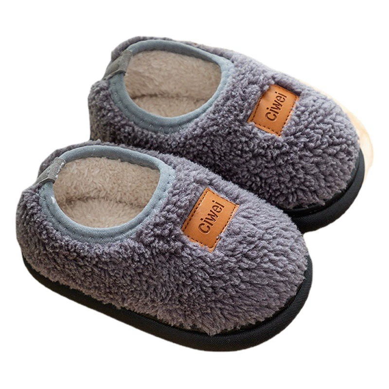 Детские хлопковые тапочки, зимние меховые сапожки для девочек 1-6 лет, домашние тапочки на каблуке, теплые хлопковые туфли, оптом.