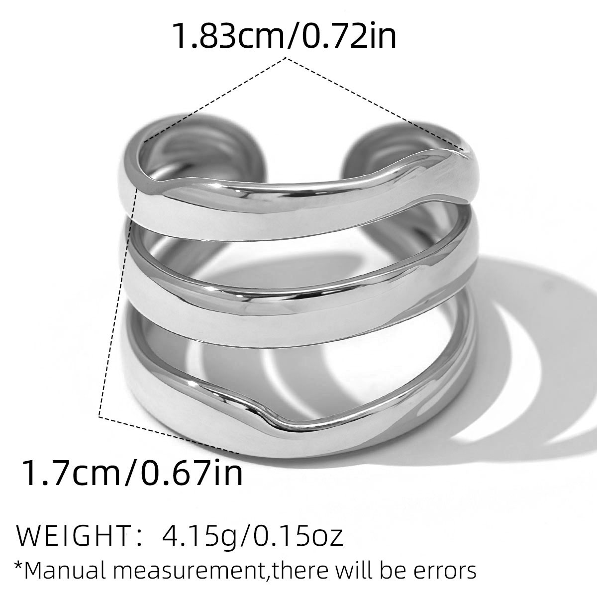 Women's Simple And Stylish Personality Line Open Ring