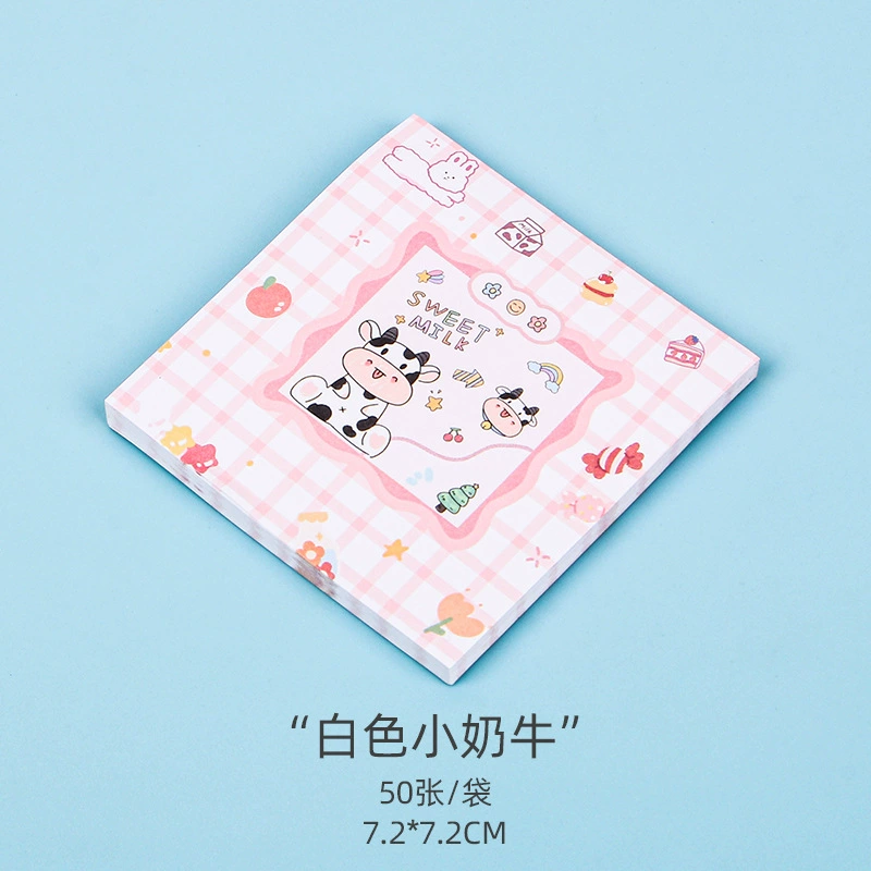 Cartoon stationery, cute note for students, book
