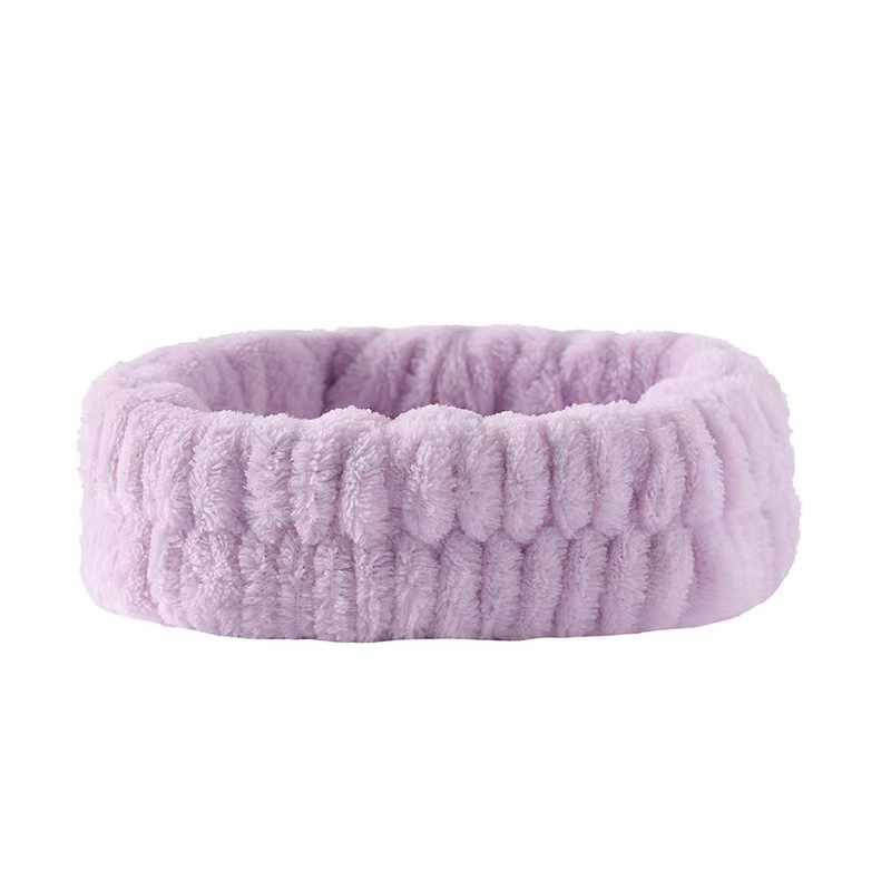 Transfronterizo nueva felpa color sólido banda de pelo lavado de cara correa de muñeca deportes pulsera banda de pelo impermeable Lavado de Manos pulsera para mujeres