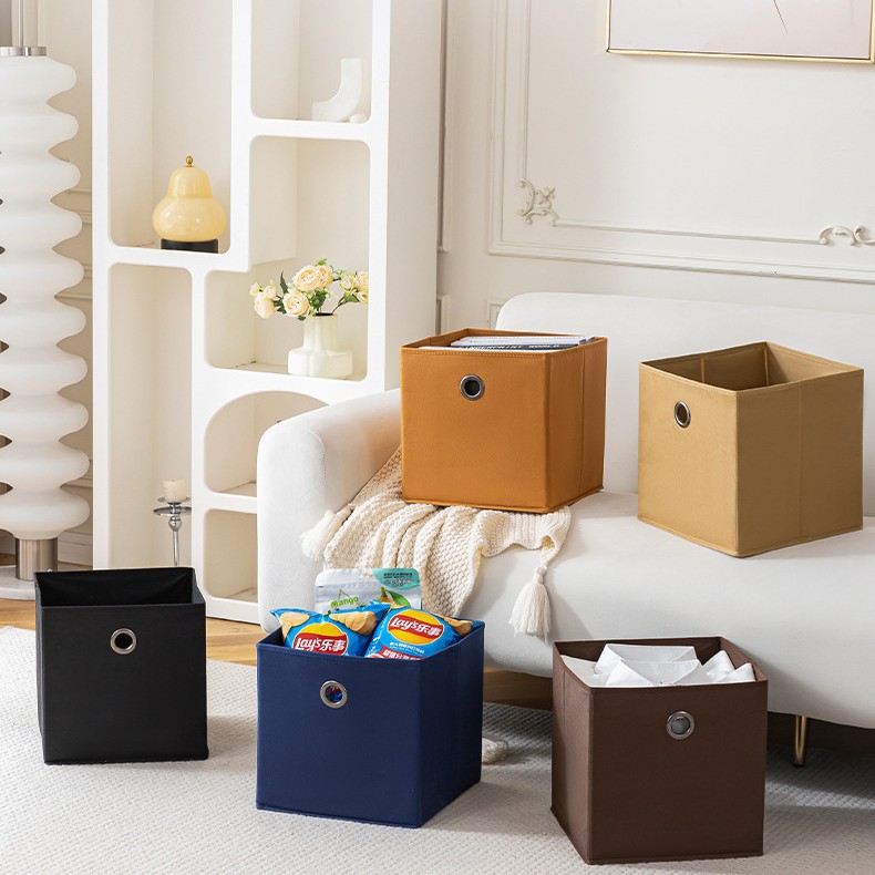 Fabric Coverless Storage Box Household New Material Non-woven Clothes Storage Box Treading Box Wardrobe Sundries Storage Box