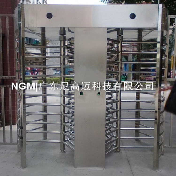 供应全高旋转门襟 外资企业人形大门防爬防钻三杆高转闸 双通道