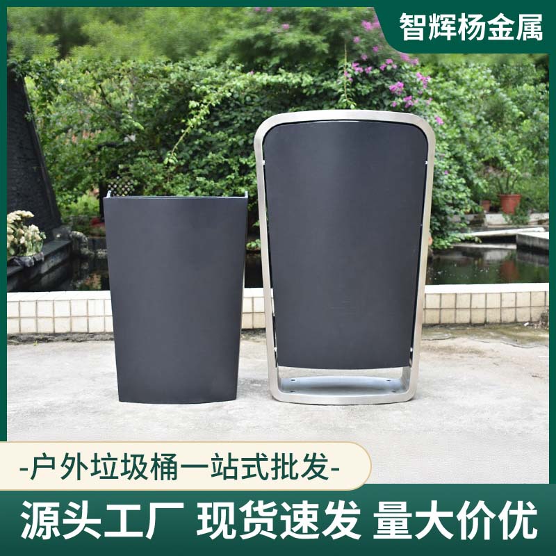 市政不锈钢室外两分类垃圾箱小区公园大号果壳皮箱垃圾桶户外环卫
