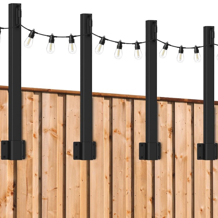 源头厂家跨境户外室内装饰灯串支撑杆庭院花园照明婚礼金属支撑杆