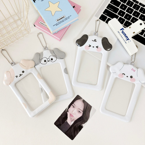 Handle cute puppy alien 3-inch PVC student girl heart card case small card random card storage card bag card case