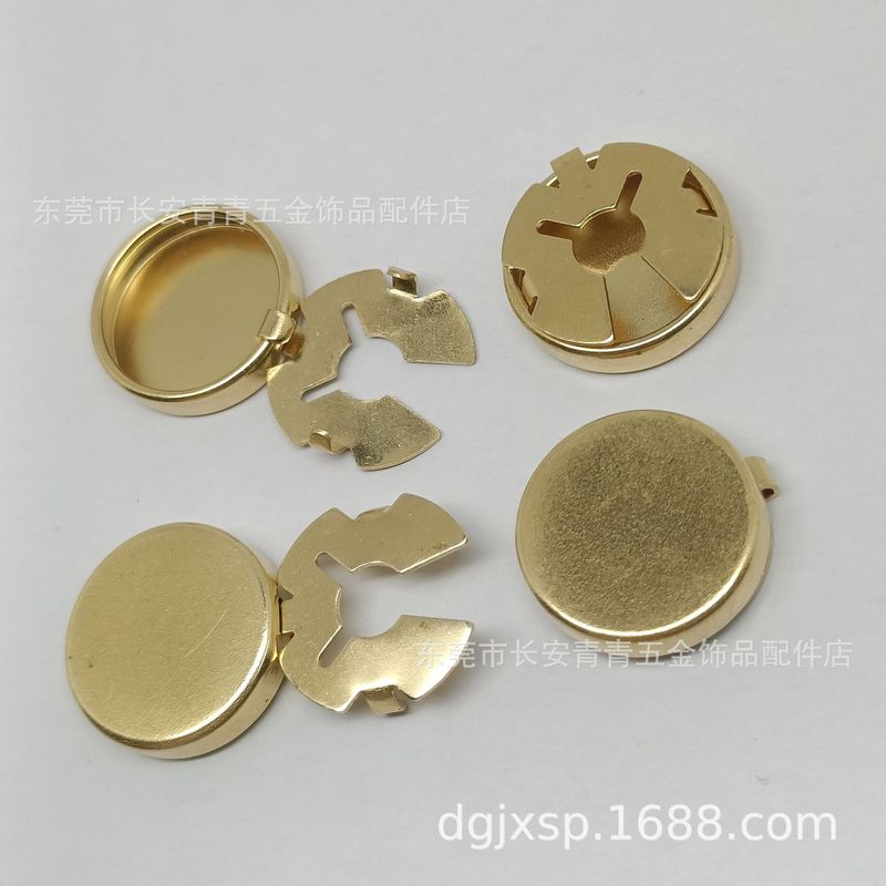 圆形袖扣盖西装衬衫领口扣法式袖扣配件钮扣乌龟扣翻盖DIY装饰扣|undefined