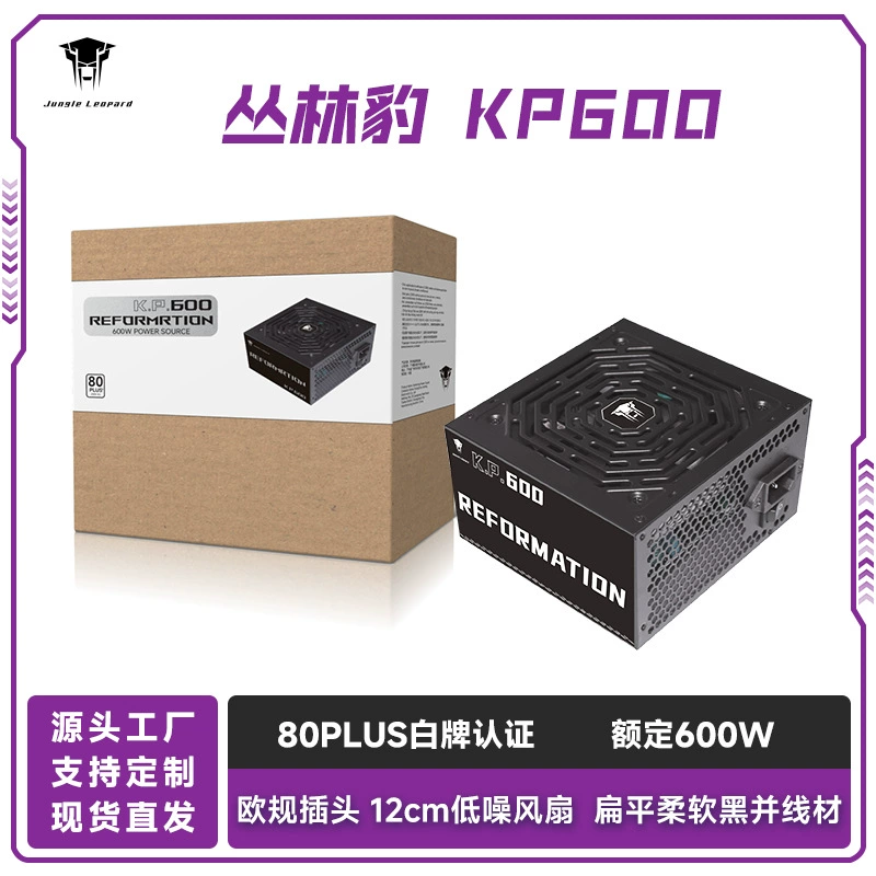 Блок питания Jungle Leopard, бесшумный для ноутбука, 80PLUS, 600W