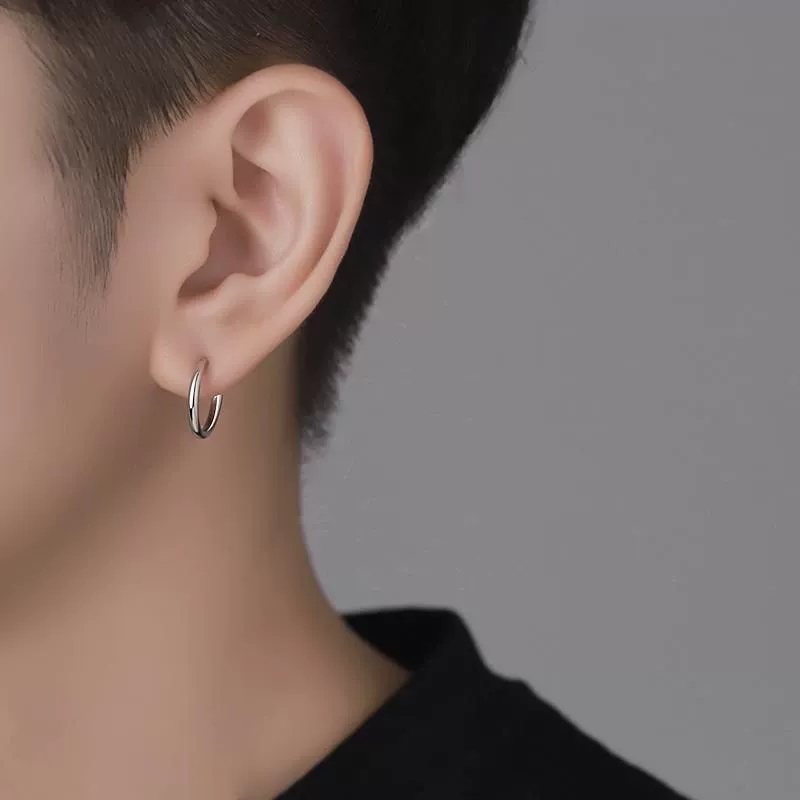 Ear clips, fashionable earrings hip-hop style, DIY, no pierced ears, Korean style