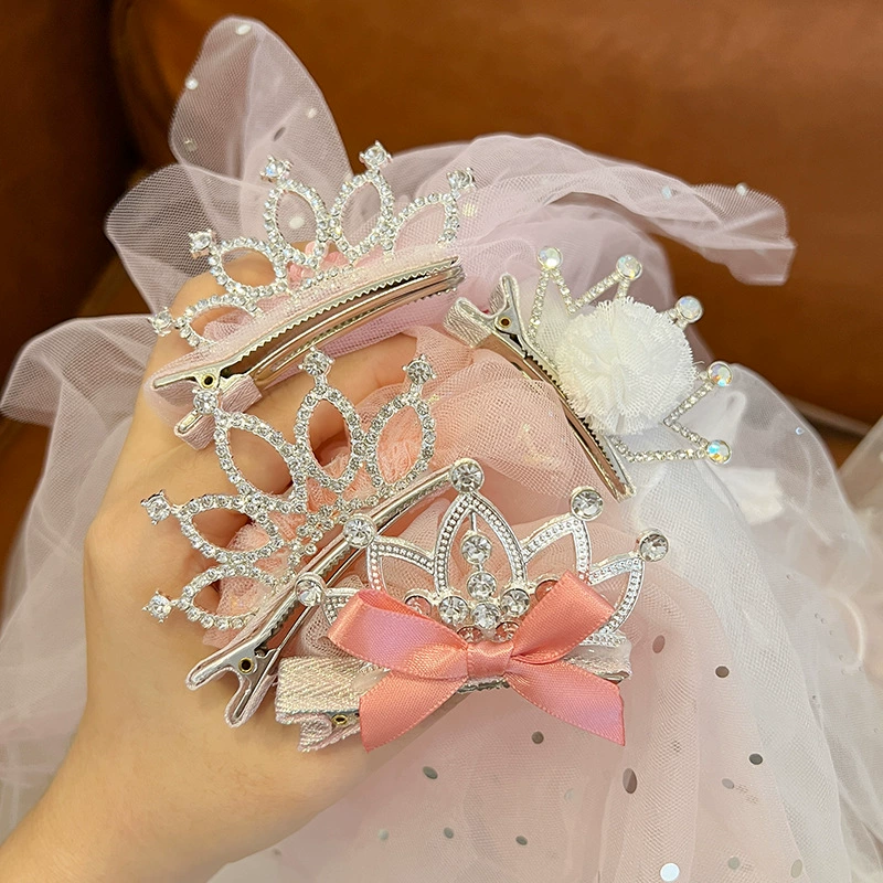 Детский длинный маленький костюм принцессы, заколка для фотосессий, белые шпильки, аксессуар для волос