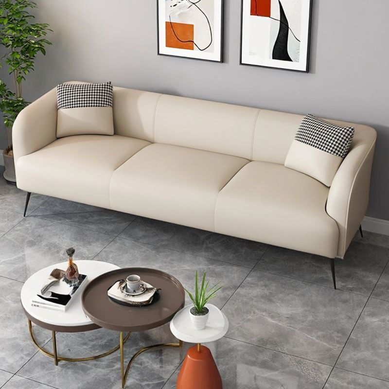 Sofa for Small Apartments, Living Room, Double or Three-Seater, Rental Room, Bedroom, Fabric Seating Area, Reception, Cat Paw Leather, Simple