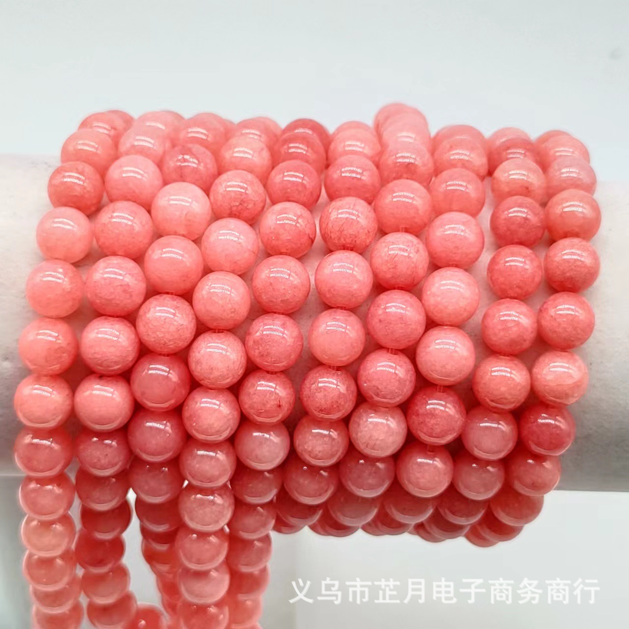 芷玉 彩色玉石珠子diy飾品配件 義烏地攤貨源綠橄欖玉髓散珠子批