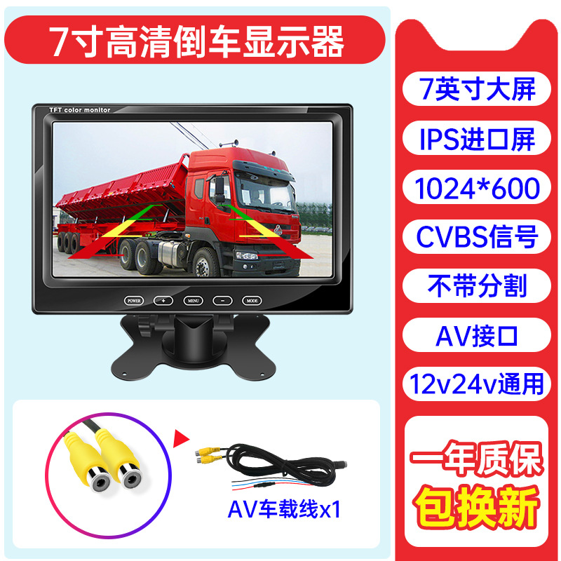 [단일 화면] 7inch 차량용 IPS 화면(AV:1024*600)