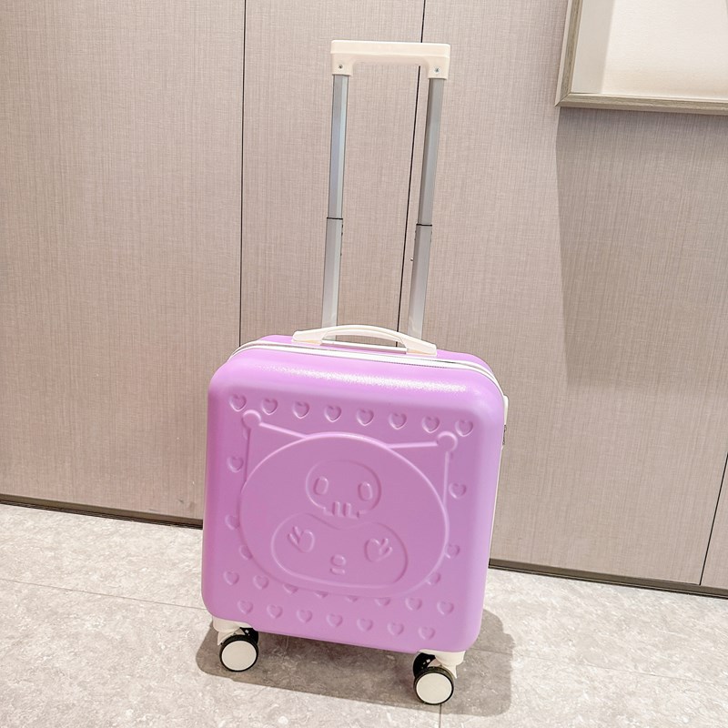 New 20inch Children's Trolley Suitcase, Cute Cartoon Design, Lightweight Carry-On Travel Suitcase for Students, Silent Combination Lock Luggage Suitcase