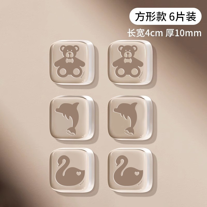门把手防撞贴硅胶静音垫冰箱门贴门挡条防碰撞柜门后颗粒墙贴|undefined