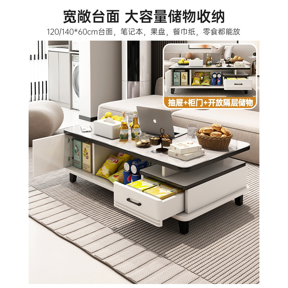 茶几客廳家用小戶型鋼化玻璃茶桌簡約現代2024新款輕奢陽台小茶台