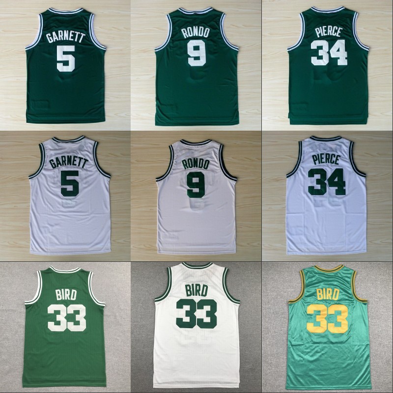 包邮NBA球衣 凯尔特人队5#9#34#33#刺绣篮球服 Boston Celtics Je